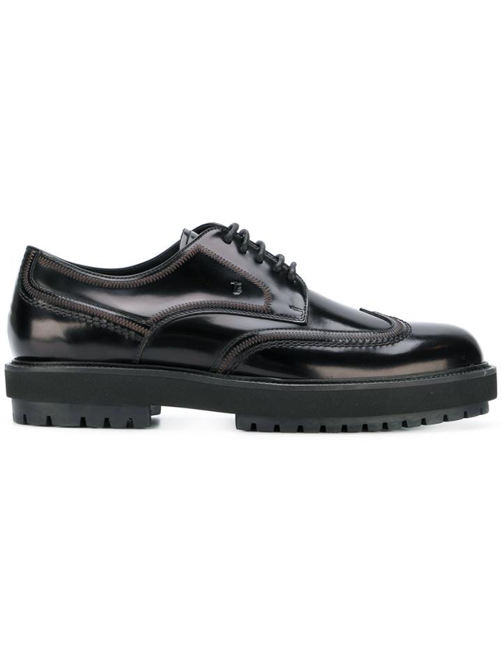 Tod's Lug Sole Derby Shoes - Black