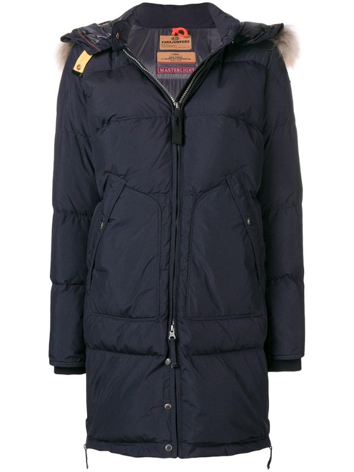 Parajumpers Fur Hood Padded Coat - Blue