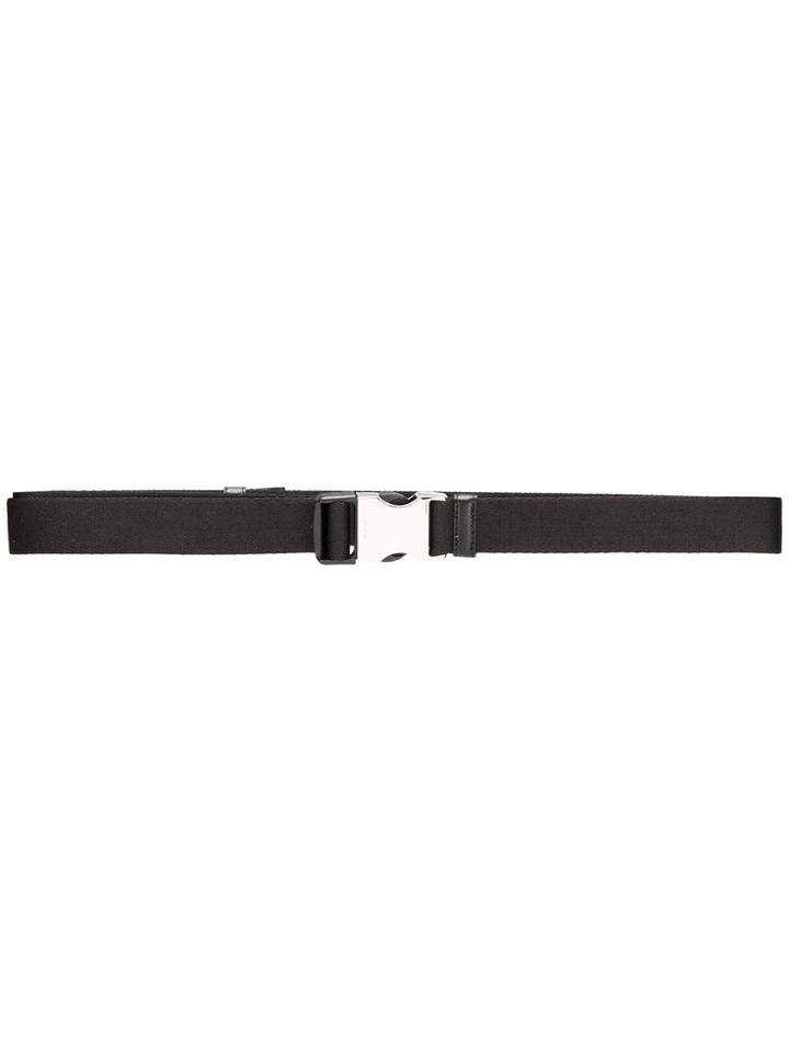 Prada Silver-tone Buckle Belt - Black