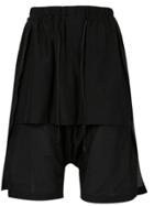 Joe Chia Layered Drop-crotch Shorts - Black