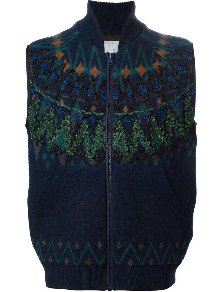 Sacai Patterned Knit Gilet
