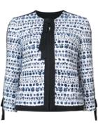 Oscar De La Renta - Bracelet Sleeve Jacket - Women - Cotton/acrylic/nylon/viscose - 4, White, Cotton/acrylic/nylon/viscose