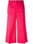 No21 Wide Leg Cropped Trousers - Pink & Purple