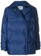 Prada Padded Double-breasted Jacket - Blue