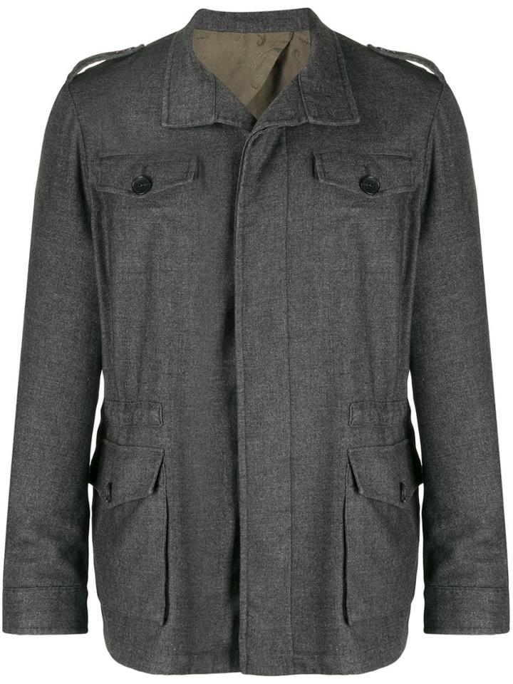 Etro Multi Pocket Shirt Jacket - Grey