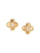 Chanel Pre-owned 1995 Corded Edges Cc Earrings - Gold