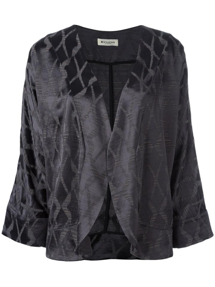 Masscob Cropped Sleeves Jacket, Size: 38, Grey, Polyamide/polyester/viscose