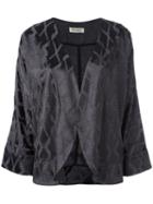 Masscob Cropped Sleeves Jacket, Size: 38, Grey, Polyamide/polyester/viscose