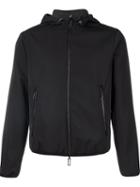 Emporio Armani Zipped Hooded Jacket, Men's, Size: Large, Black, Polyester/modal