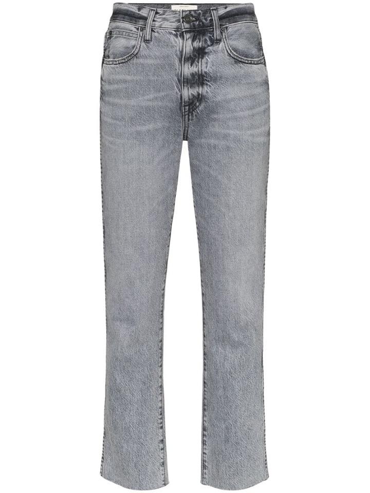 Slvrlake Hero High-rise Cropped Jeans - Grey