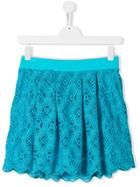 Alberta Ferretti Kids Lace Skirt - Blue