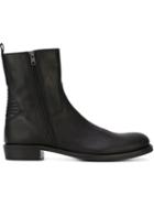 Ann Demeulemeester Side Zip Ankle Boots, Men's, Size: 44, Black, Calf Leather/leather