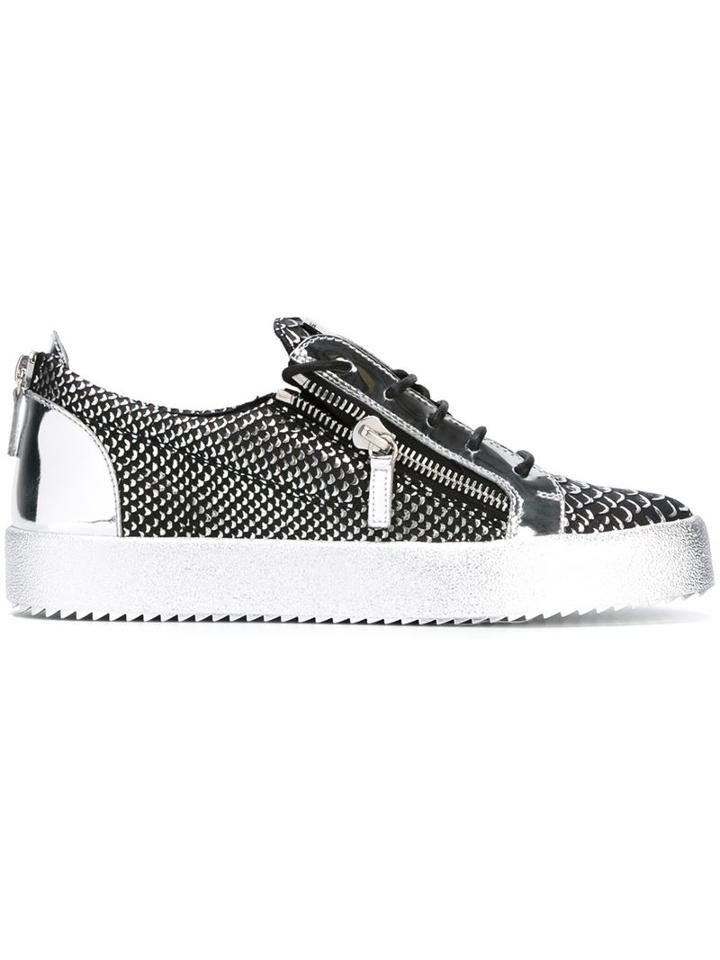 Giuseppe Zanotti Design Frankie Low-top Sneakers, Men's, Size: 45, Black, Leather/rubber