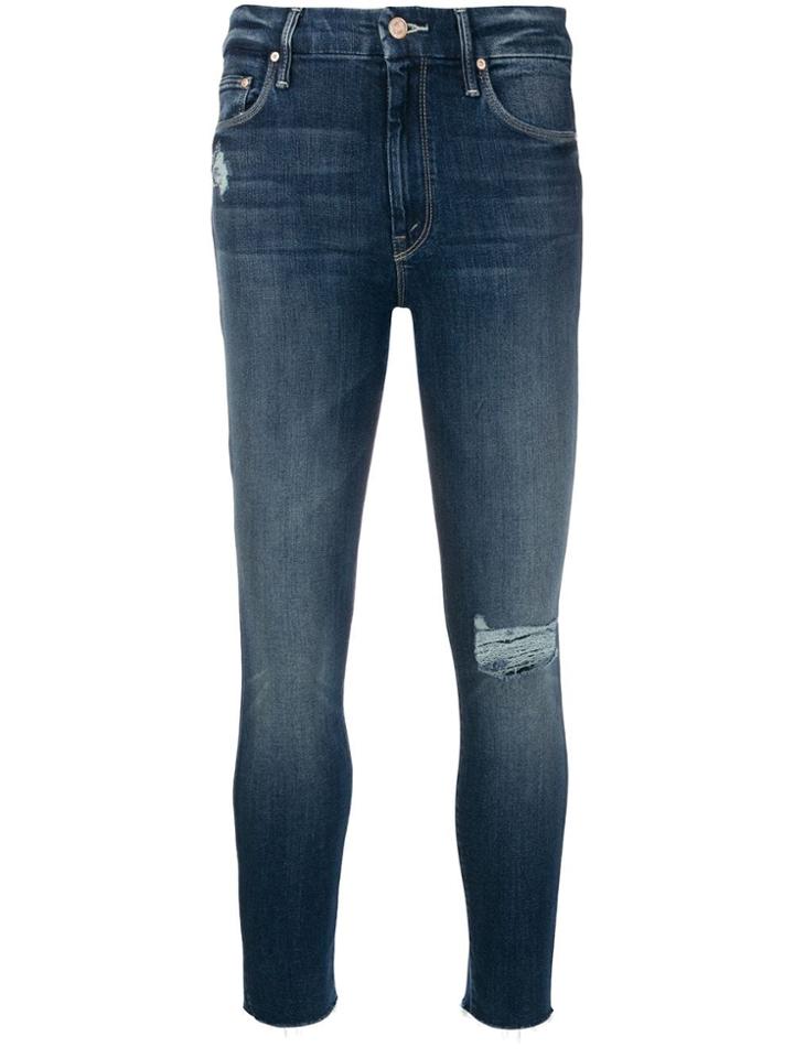 Mother Close To The Edge Skinny Jeans - Blue