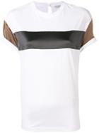 Brunello Cucinelli Contrast Stripe T-shirt - White