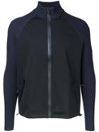 Kent & Curwen Contrast Panel Zip Cardigan, Men's, Size: Xl, Black, Polyester