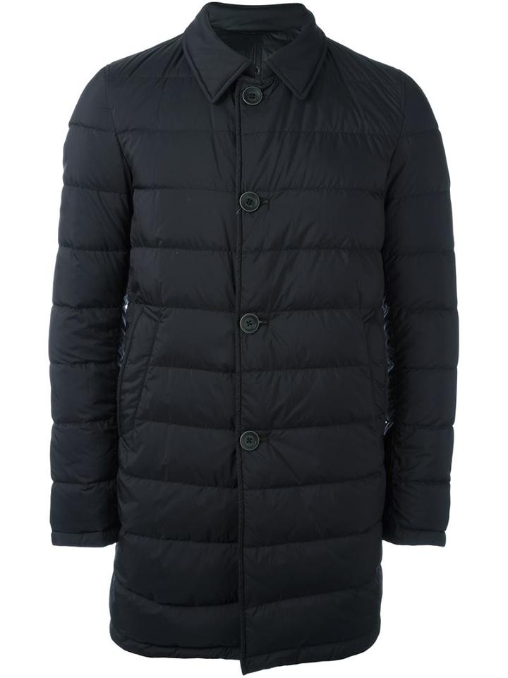 Herno Padded Coat, Men's, Size: 50, Black, Polyamide/polyurethane/feather Down