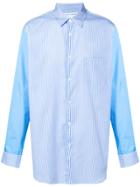 Comme Des Garçons Shirt Colourblock Panelled Shirt - Blue