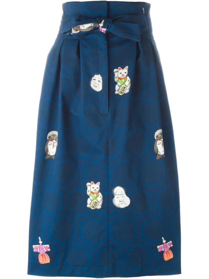 Olympia Le-tan Japanese Print Skirt