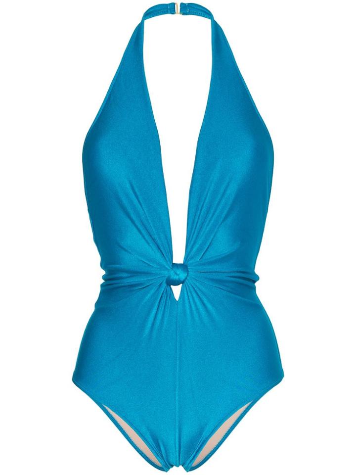 Adriana Degreas Vishy Halterneck Swimsuit - Blue