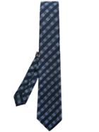Fefè Check Print Tie - Blue