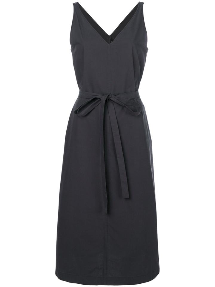 Joseph V-neck Belted Dress - Grey