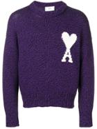 Ami Alexandre Mattiussi Intarsia Knit Jumper - Purple