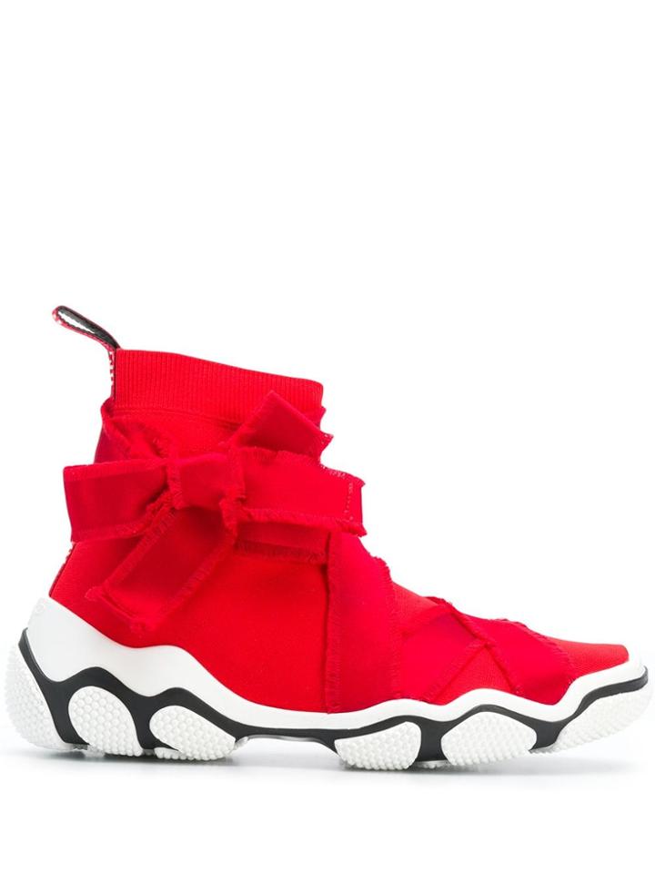 Red Valentino Satin Trim Sneakers