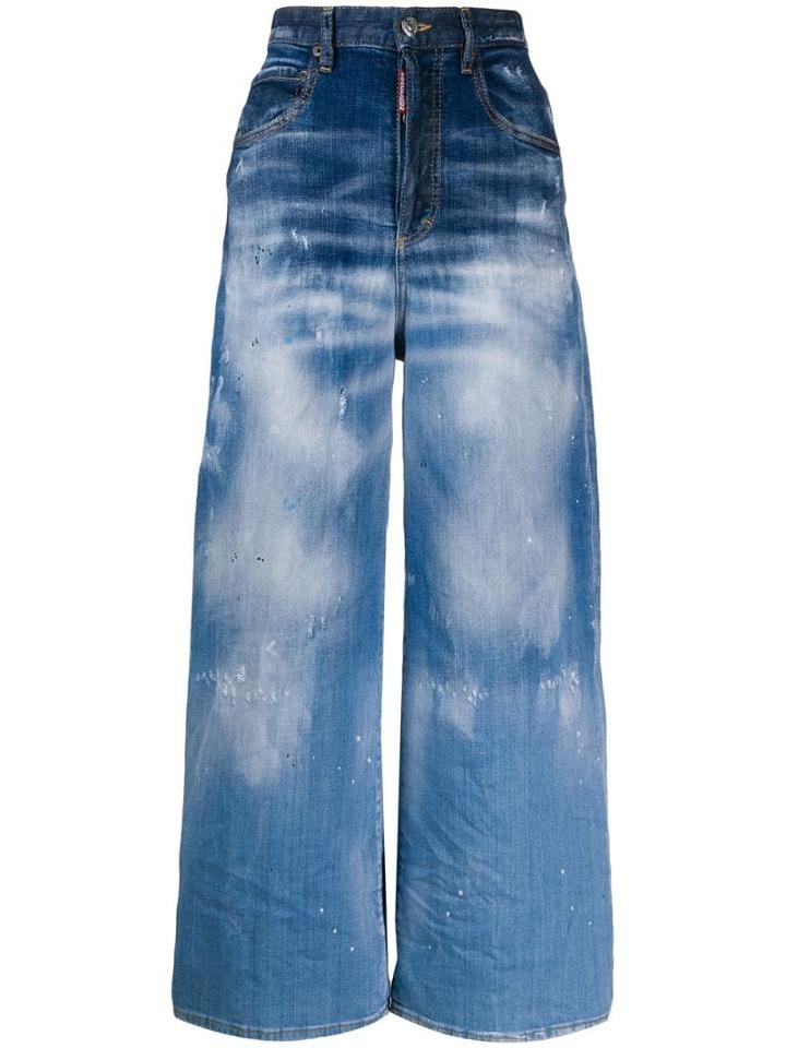 Dsquared2 High-waisted Wide Leg Jeans - Blue