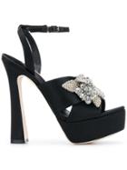 Sophia Webster Lilico Crystal Platform Sandals - Black