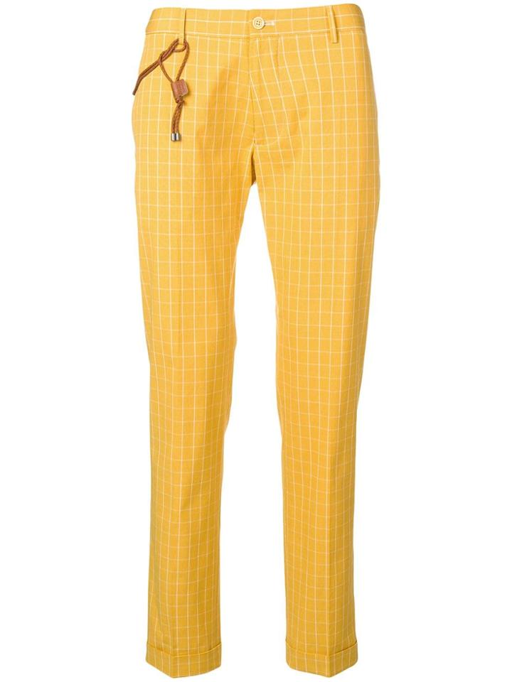Berwich Check Print Trousers - Yellow