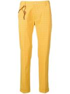 Berwich Check Print Trousers - Yellow