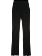 Cinq A Sept Frayed Hem Cropped Trousers, Women's, Size: 8, Black, Triacetate/polyester