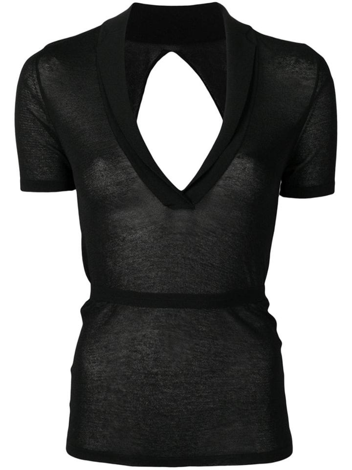 Jacquemus Deep V-neck T-shirt - Black