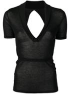 Jacquemus Deep V-neck T-shirt - Black