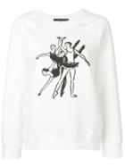 Alexa Chung Ballerinas Print Sweatshirt - White