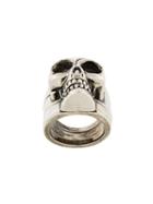Divided Skull Ring, Men's, Size: 19, Metallic, Alexander Mcqueen