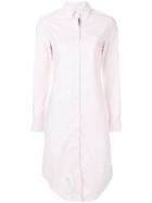 Thom Browne Button Down Knee Length Shirt Dress With Grosgrain Placket