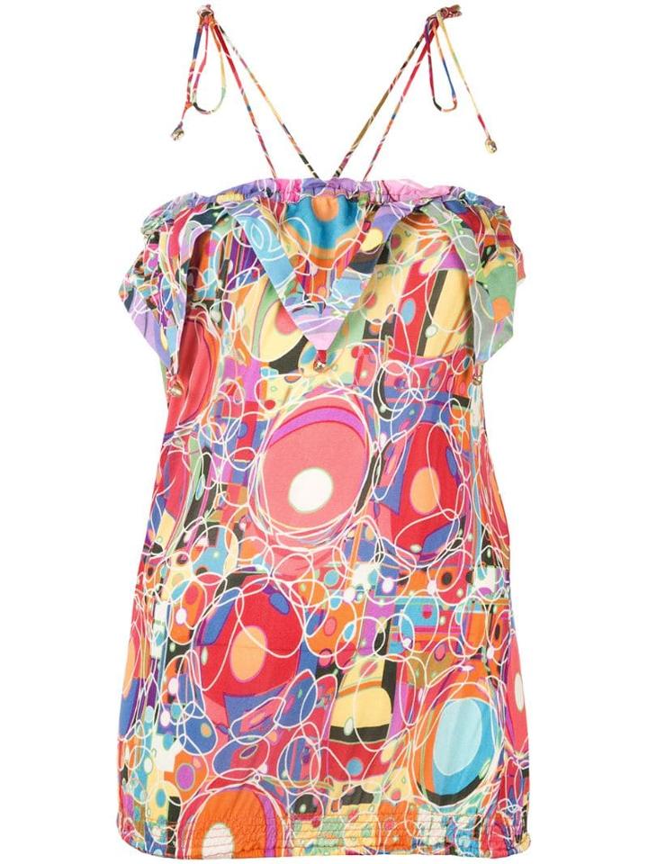 Chanel Pre-owned Optical Print Top - Multicolour