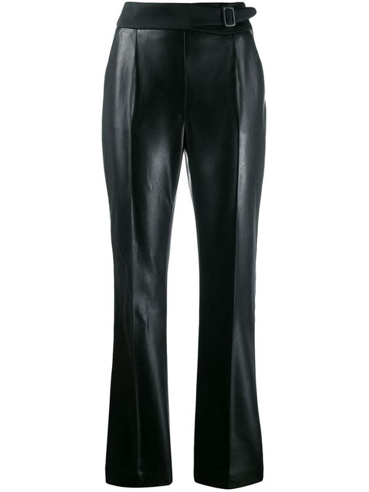 Ermanno Scervino Faux Leather Trousers - Black