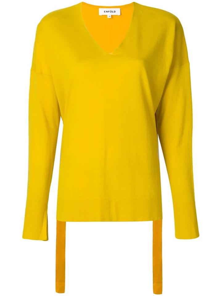 Enföld V-neck Jumper - Yellow