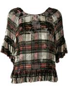 Preen By Thornton Bregazzi Vivienne Tartan Blouse - Black