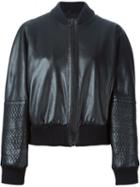 Jil Sander Vintage Panelled Sleeve Bomber Jacket, Women's, Size: 40, Black