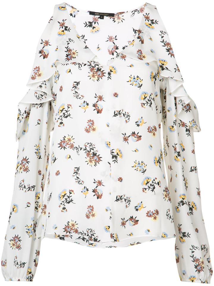 Kobi Halperin Cut-out Shoulders Floral Shirt - Nude & Neutrals