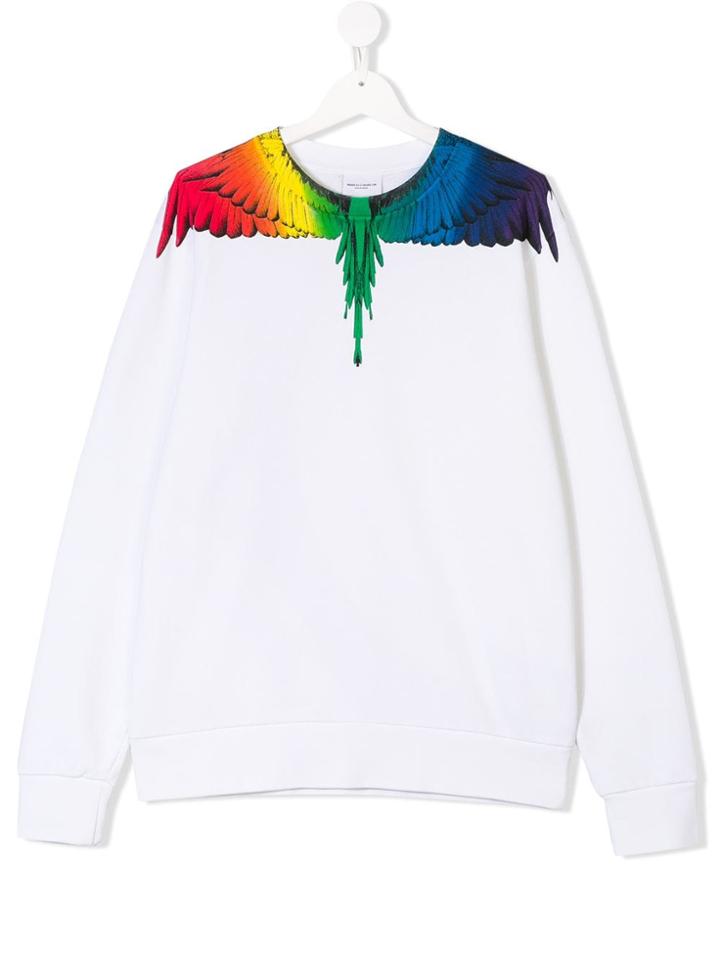Marcelo Burlon County Of Milan Kids Teen Rainbow Feather Print