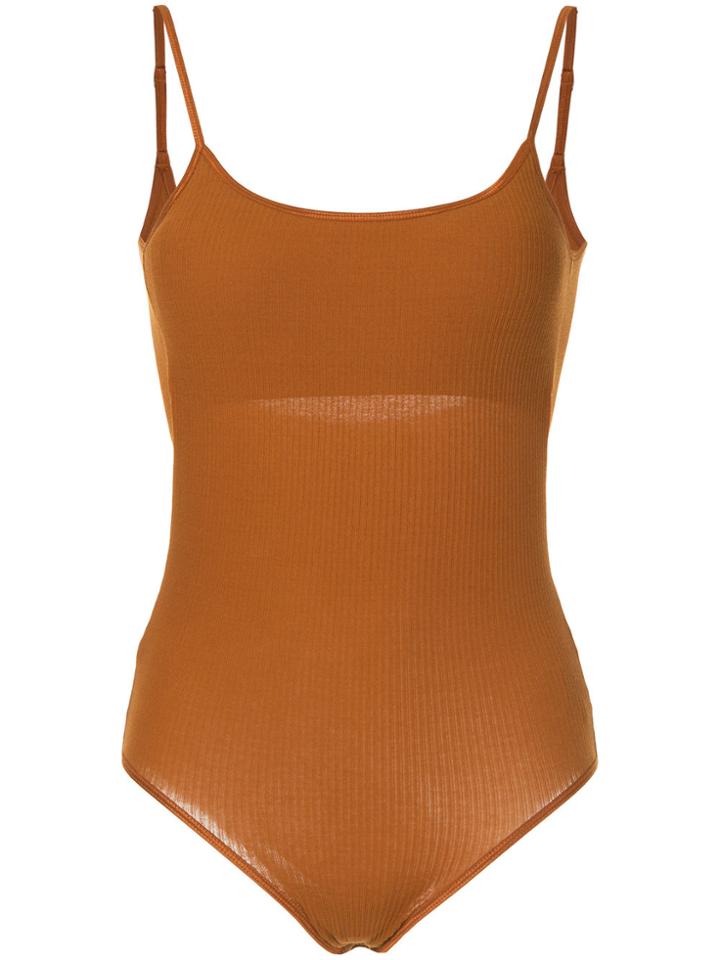 H Beauty & Youth Spaghetti Strap Leotard - Brown