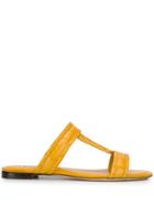 Tod's Crocodile-effect Flat Sandals - Yellow