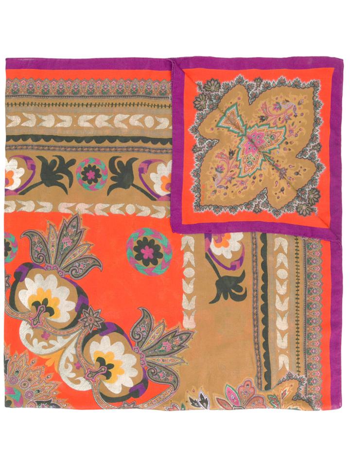 Etro Floral Paisley Printed Scarf - Multicolour