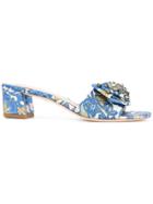 Tory Burch Crystal-embellished Jacquard Sandals - Multicolour