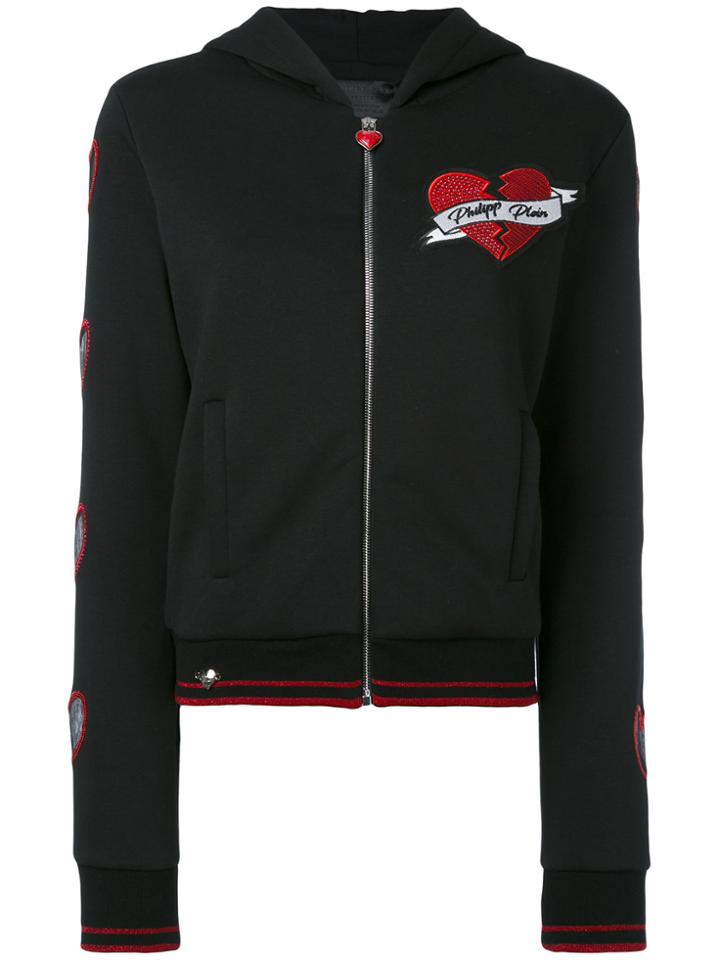 Philipp Plein Embroidered Hooded Sweatshirt - Black